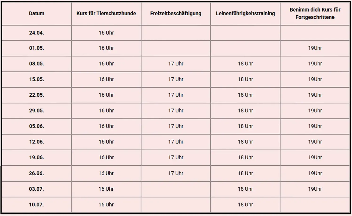 Termine von canis connection